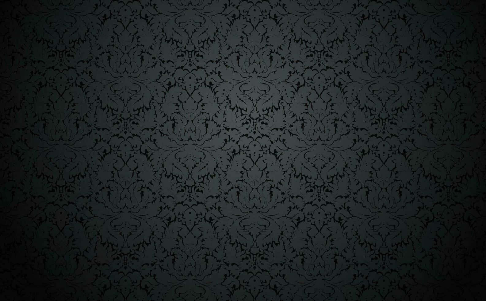 Elegant Black Damask Pattern Wallpaper