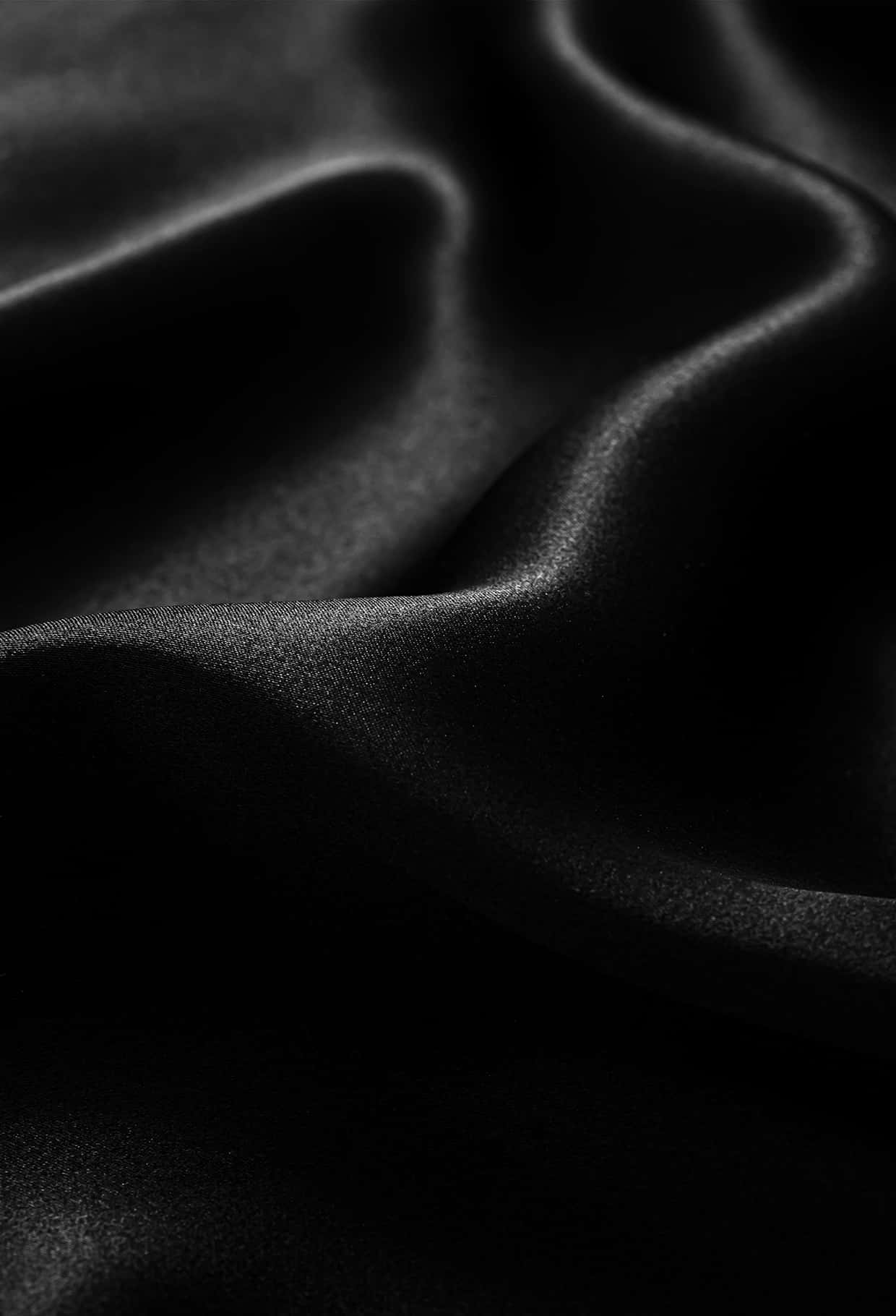 Elegant Black Silk Texture Wallpaper