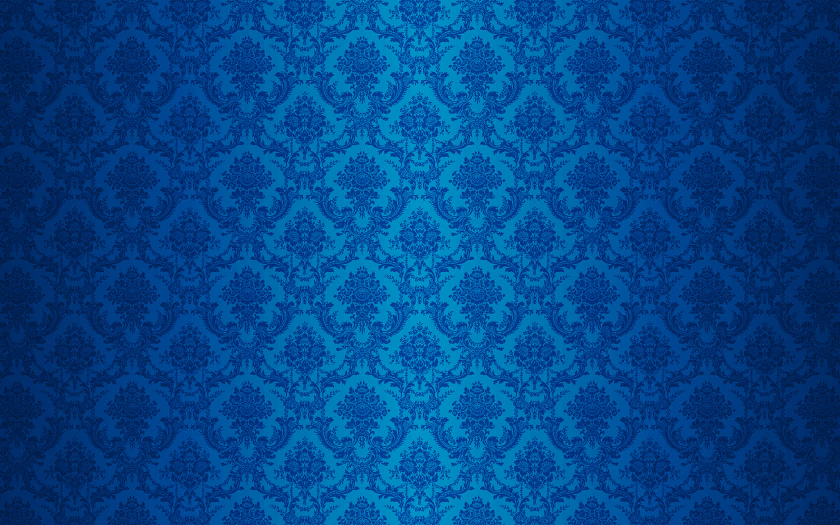 Elegant Blue Damask Pattern Wallpaper