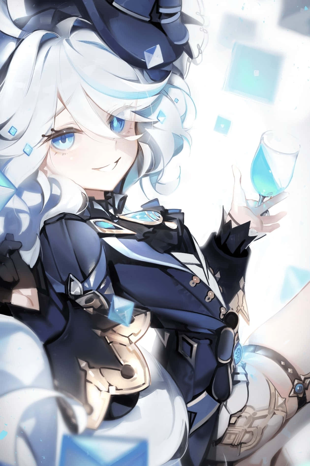 Elegant Blue Magic User Wallpaper