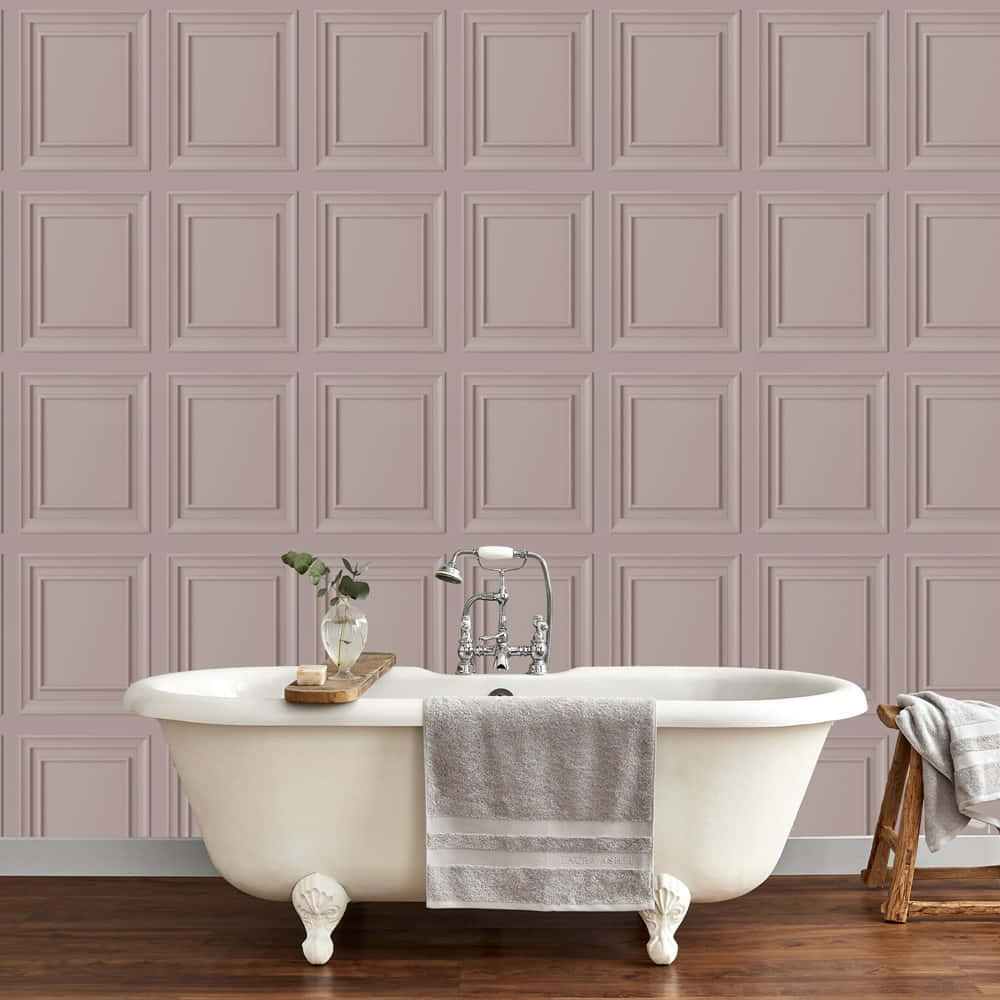 Elegant Blush Bathroom Setup Wallpaper