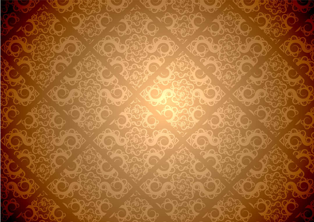 Elegant Brown Vintage Pattern Wallpaper