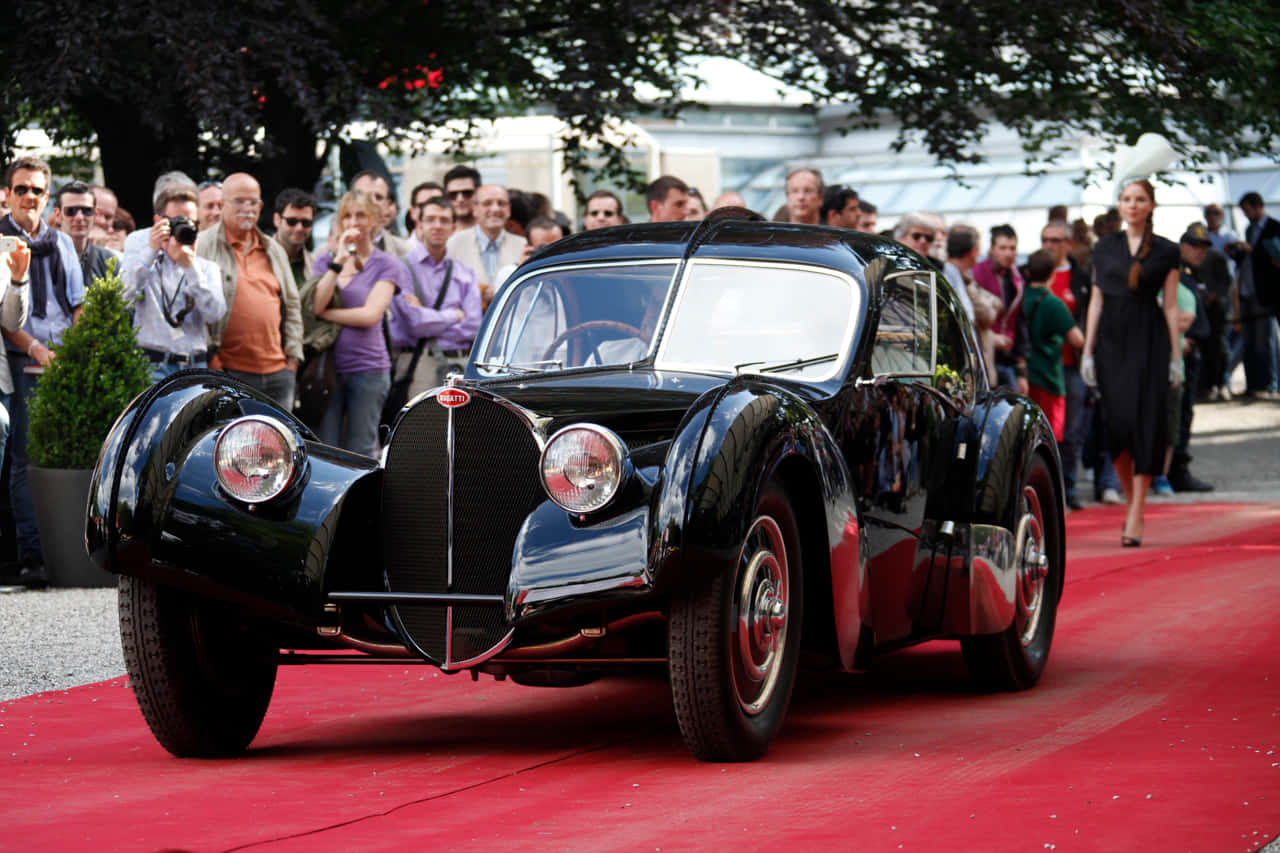 Elegant Classic - Bugatti Type 57sc Atlantic In Full Glory Wallpaper