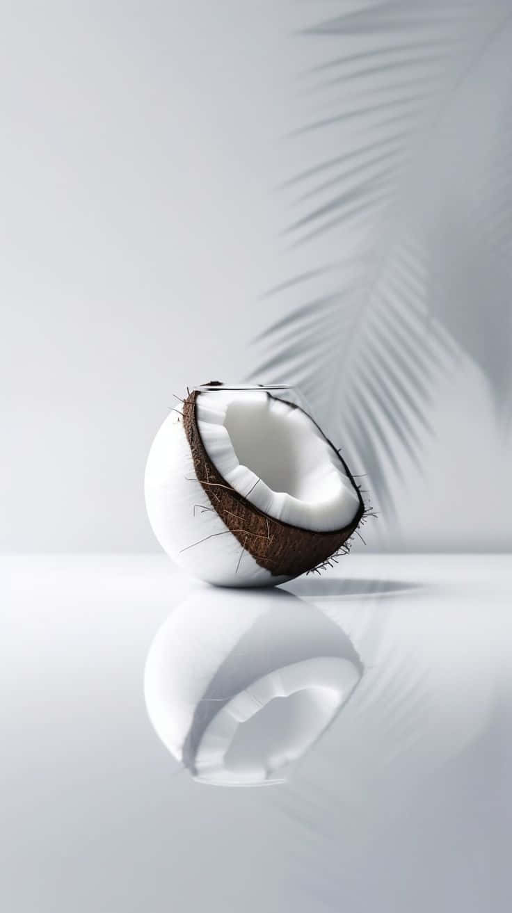 Elegant Coconut Half Shadow Wallpaper