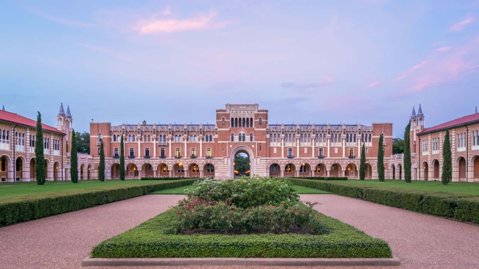 Elegant College Architecture Dusk Wallpaper