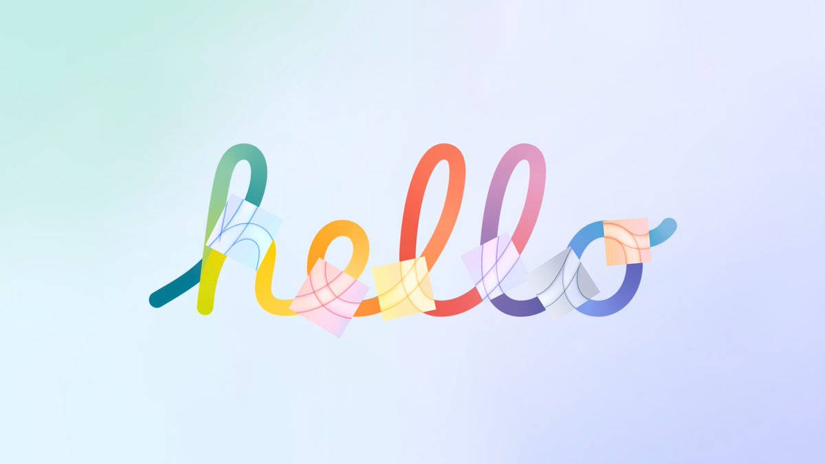 Elegant Cursive 'hello' Design Wallpaper