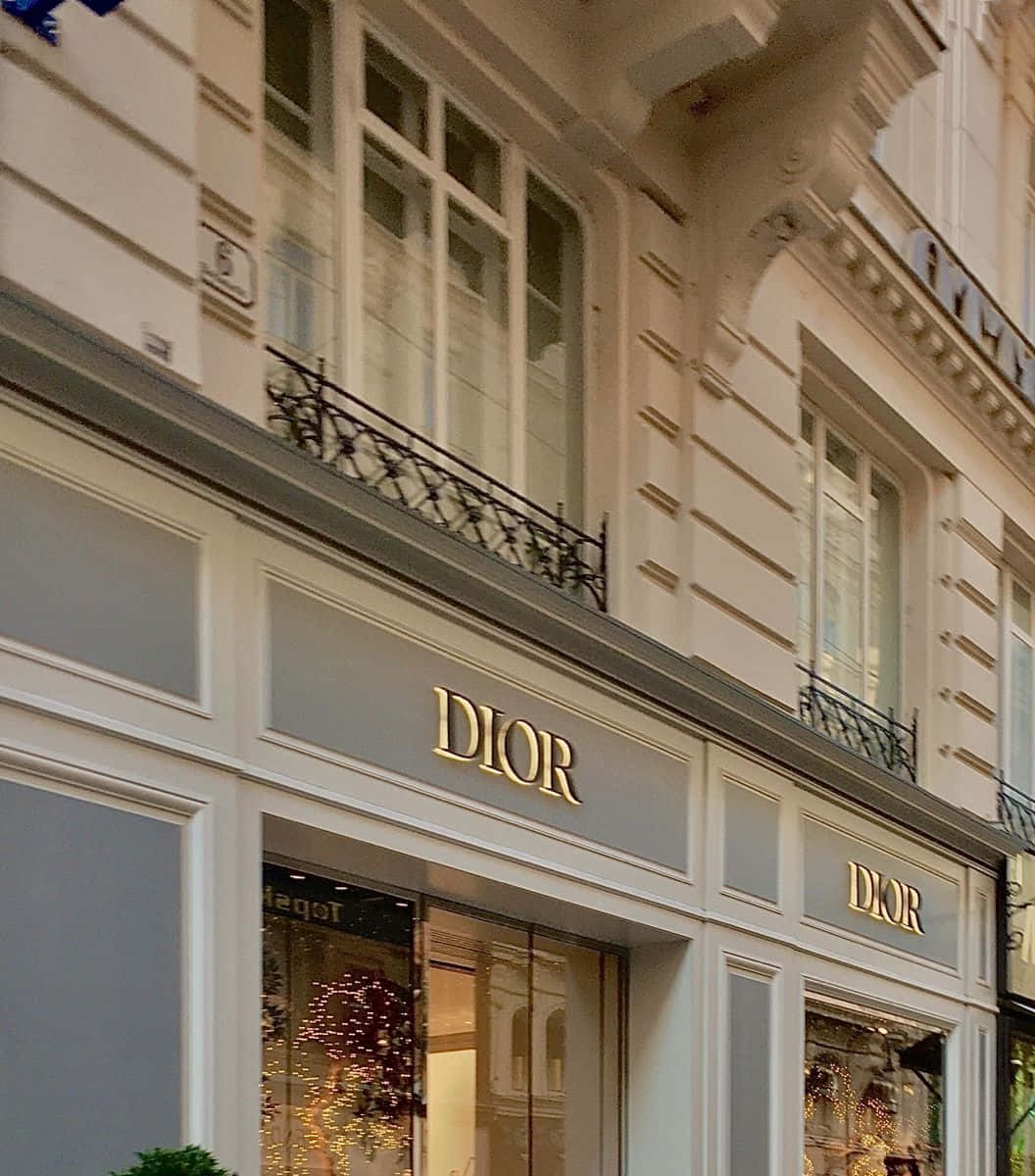 Elegant Dior Boutique Exterior Wallpaper