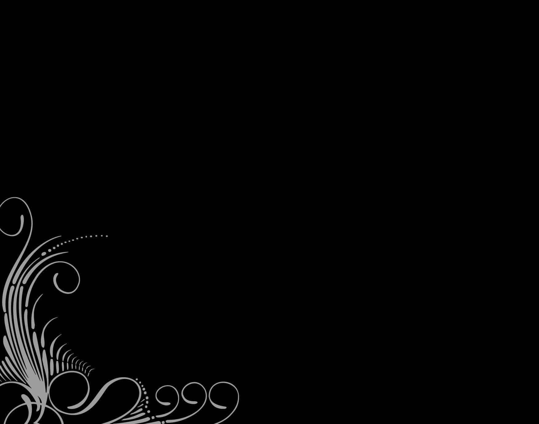 Elegant Floral Black Background Wallpaper