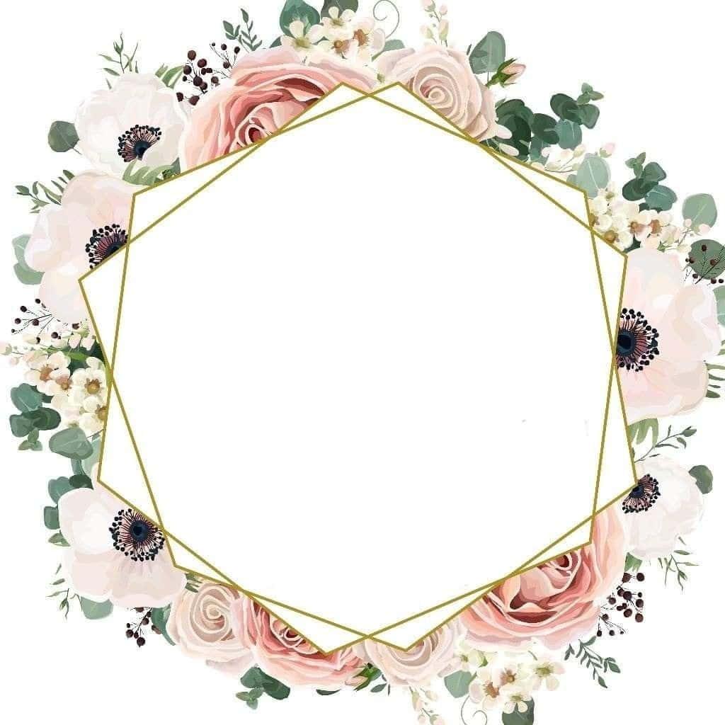 Elegant Floral Wreath On A Light Background Wallpaper