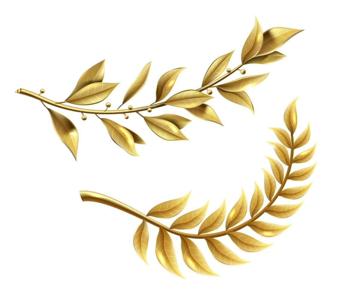 Elegant Gold Leaf Branches Wallpaper