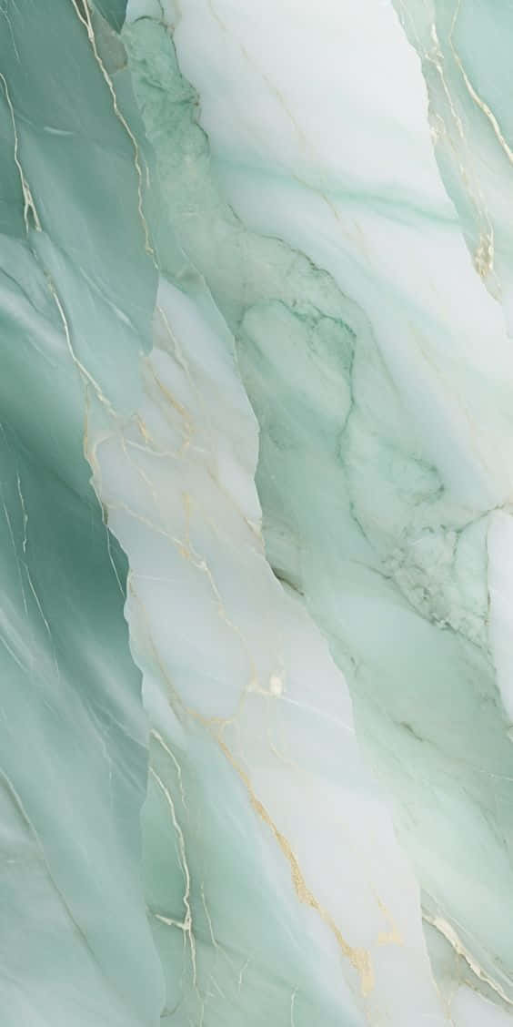 Elegant Green Marble Texture Wallpaper