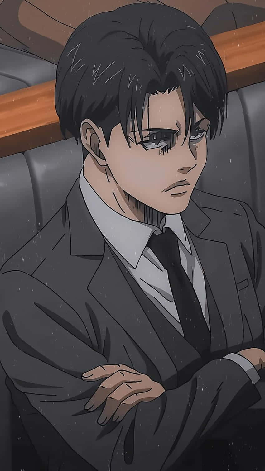 Elegant Levi Pfp In Suit Wallpaper