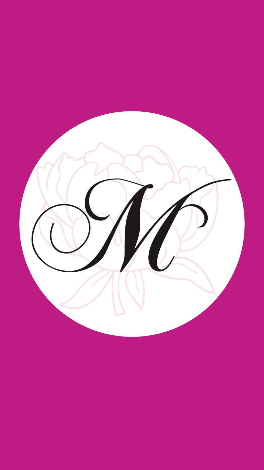 Elegant Monogram Floral Background Wallpaper