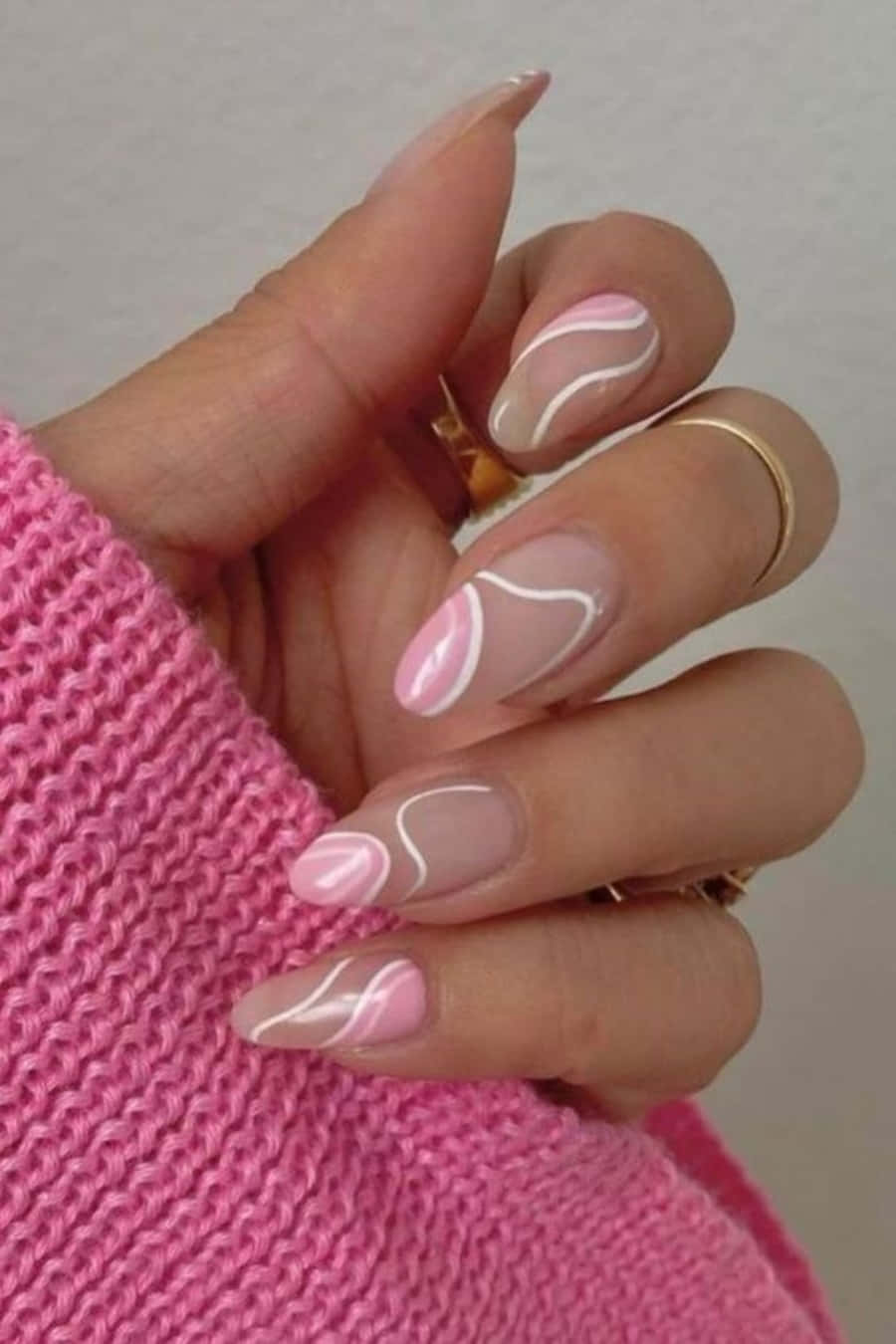 Elegant Pink Nail Art Design Wallpaper