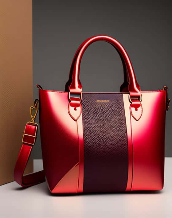 Elegant Red Handbag On A Glossy Surface Wallpaper