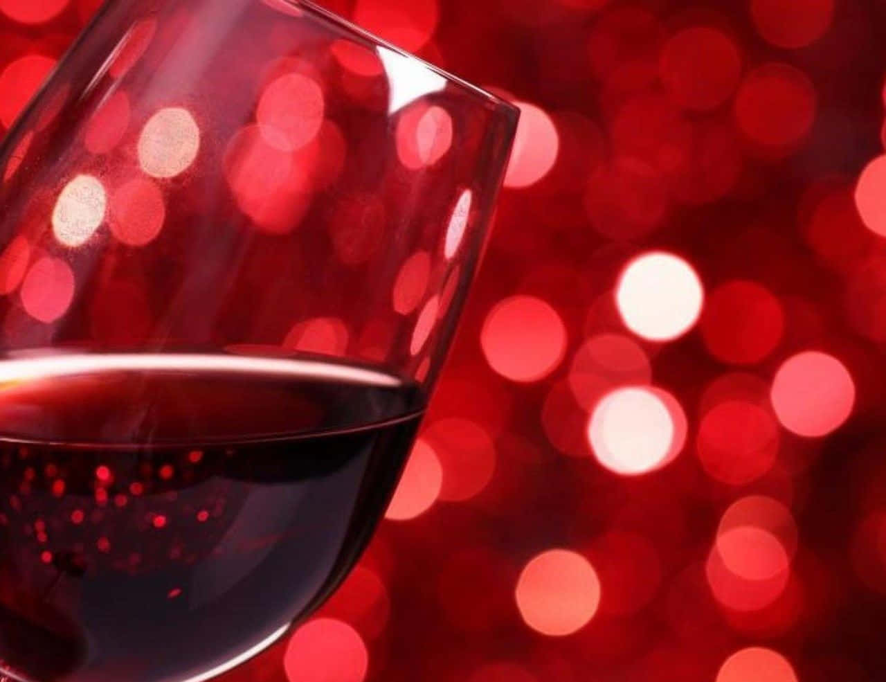 Elegant Red Wine Glass Wallpaper