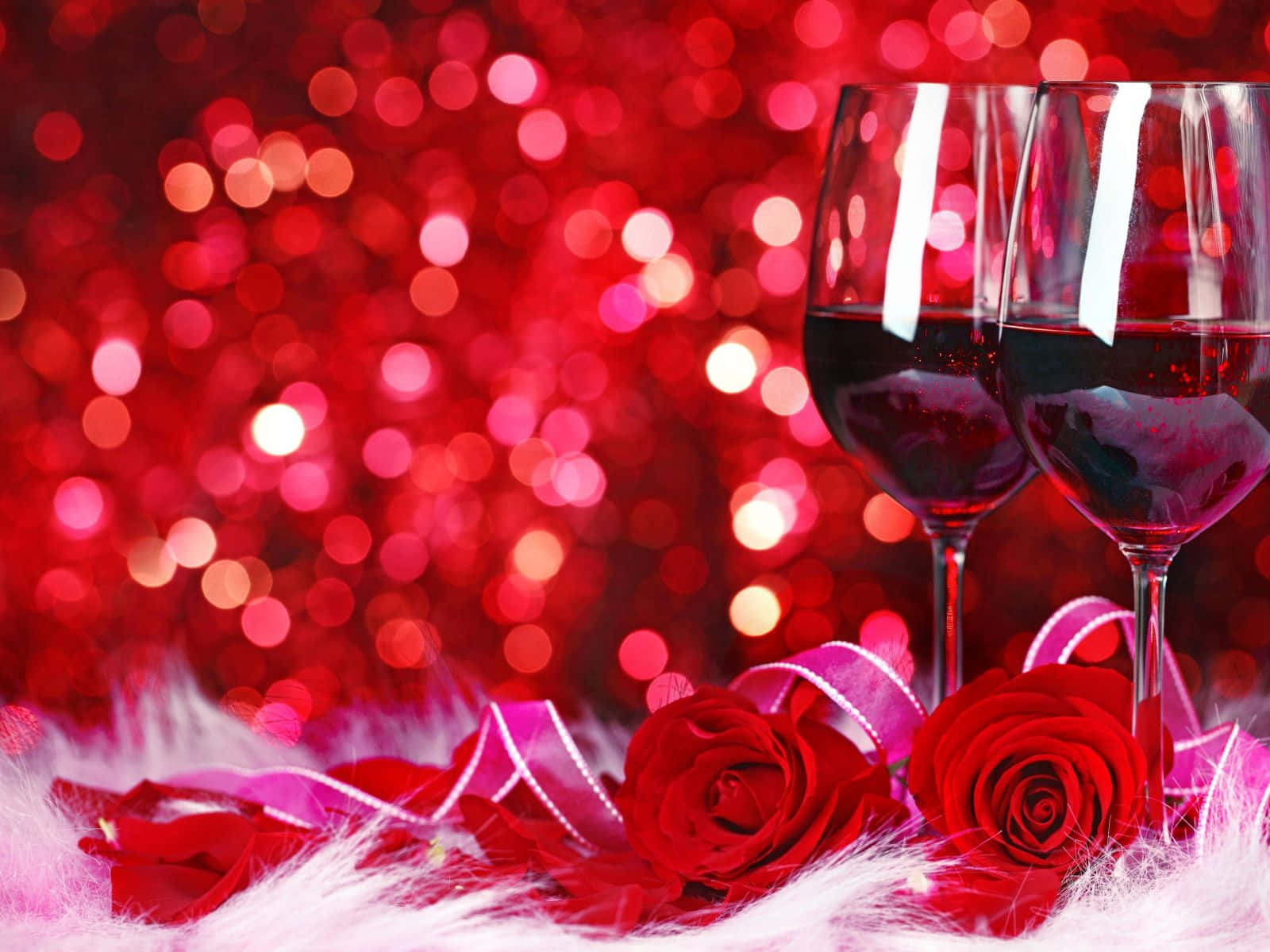 Elegant Red Wine Glass Wallpaper