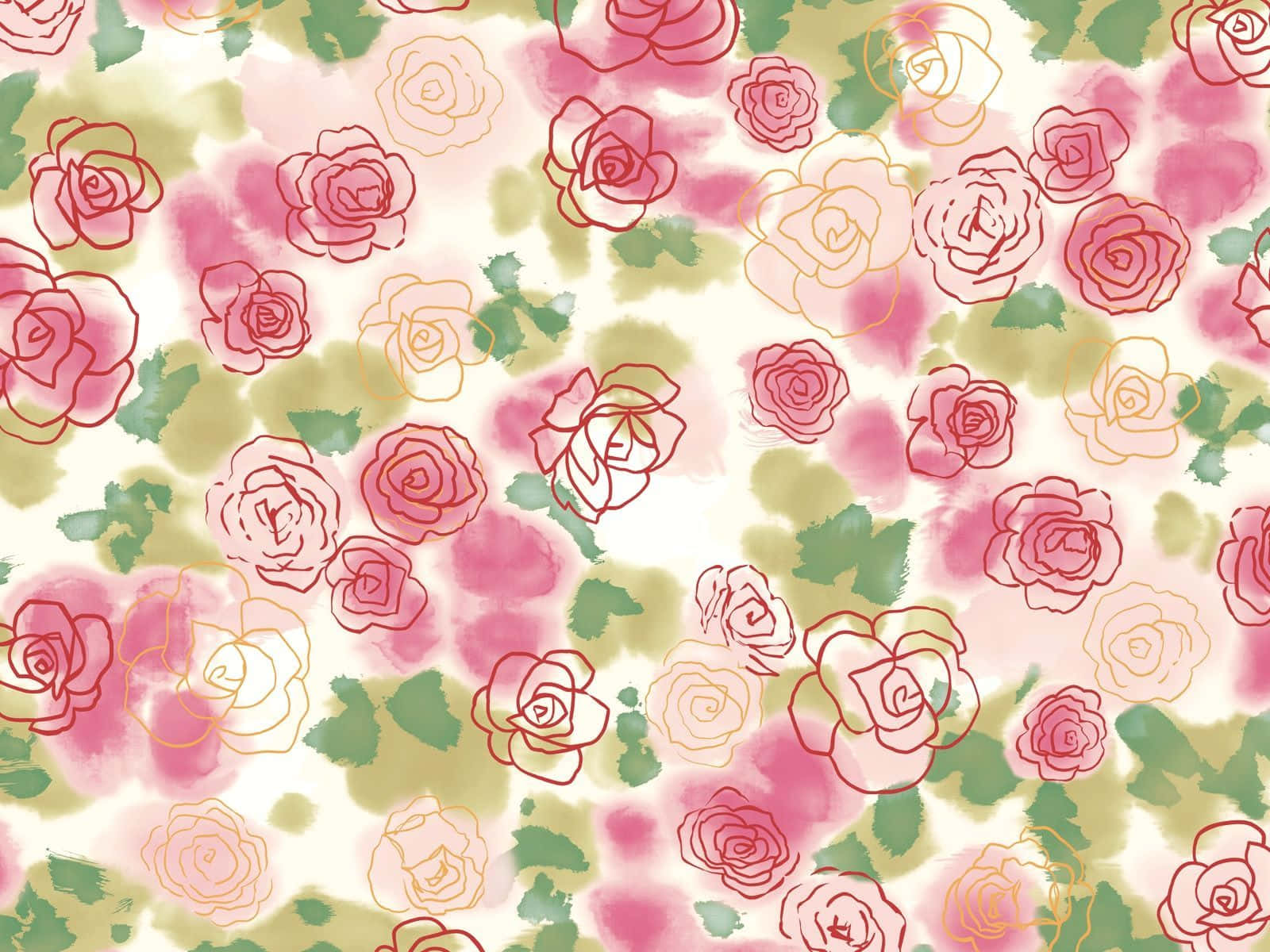 Elegant Rose Pattern Wallpaper