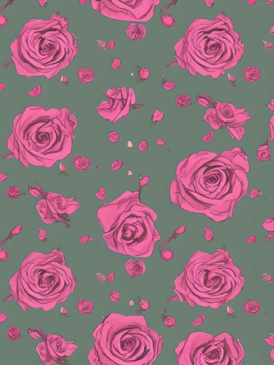 Elegant Rose Pattern Wallpaper Wallpaper