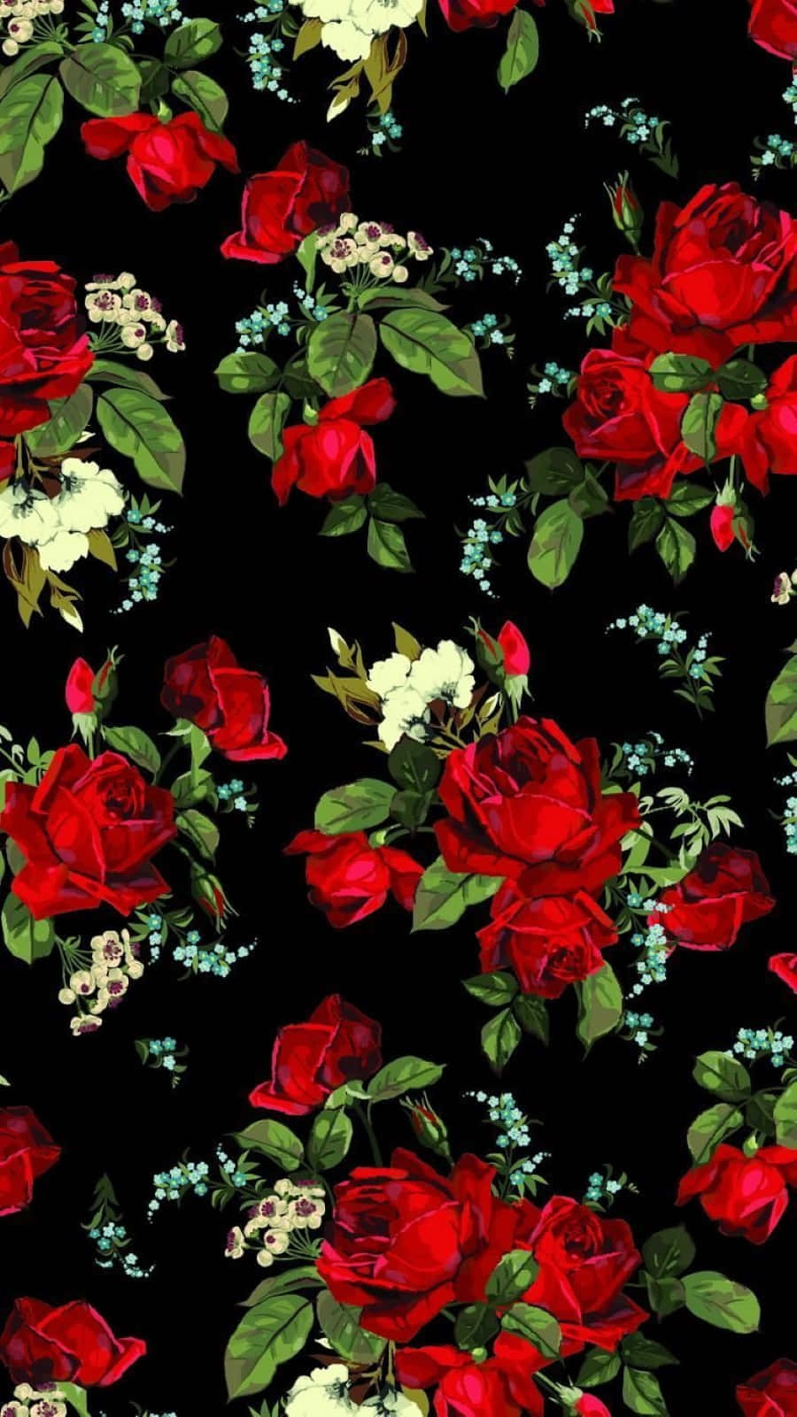 Elegant Rose Pattern Wallpaper Wallpaper