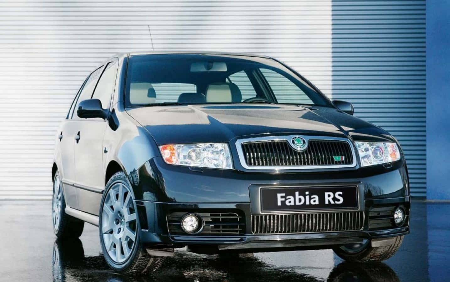 Elegant Skoda Fabia In Stunning Urban Landscape Wallpaper