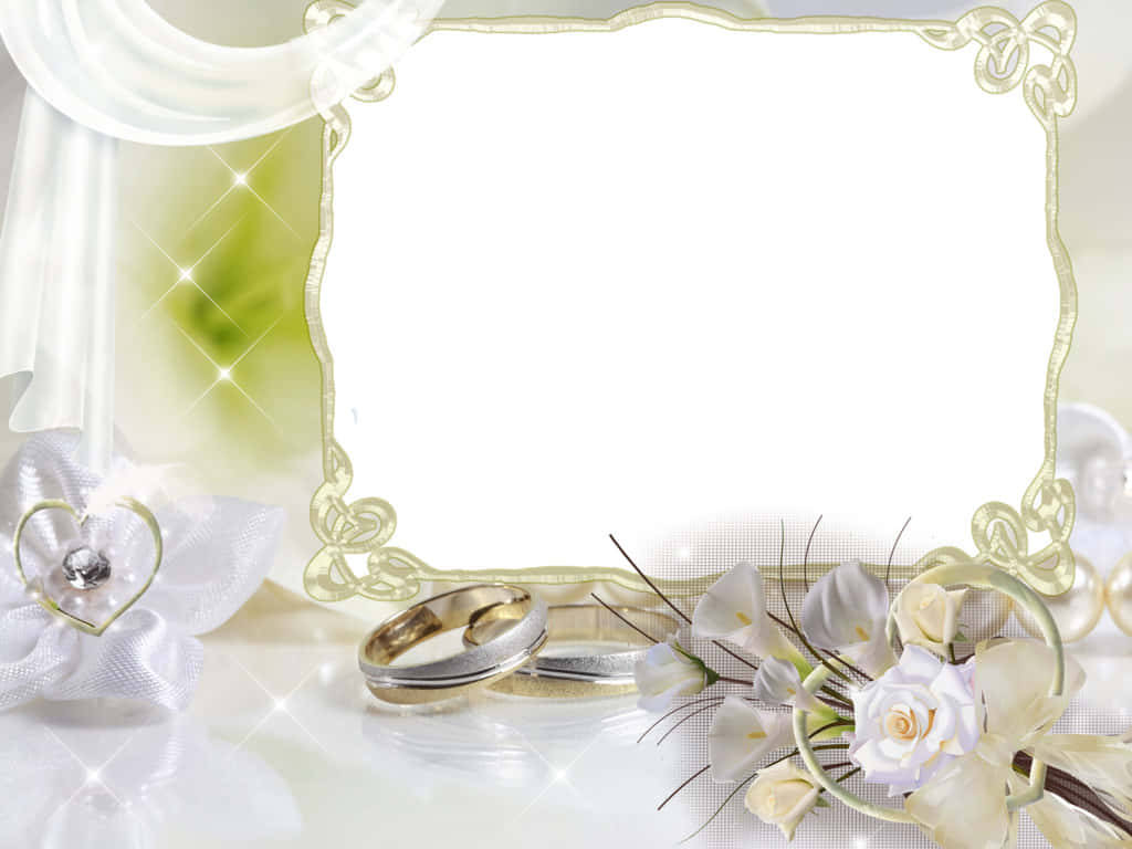 Elegant Wedding Frame Template Wallpaper