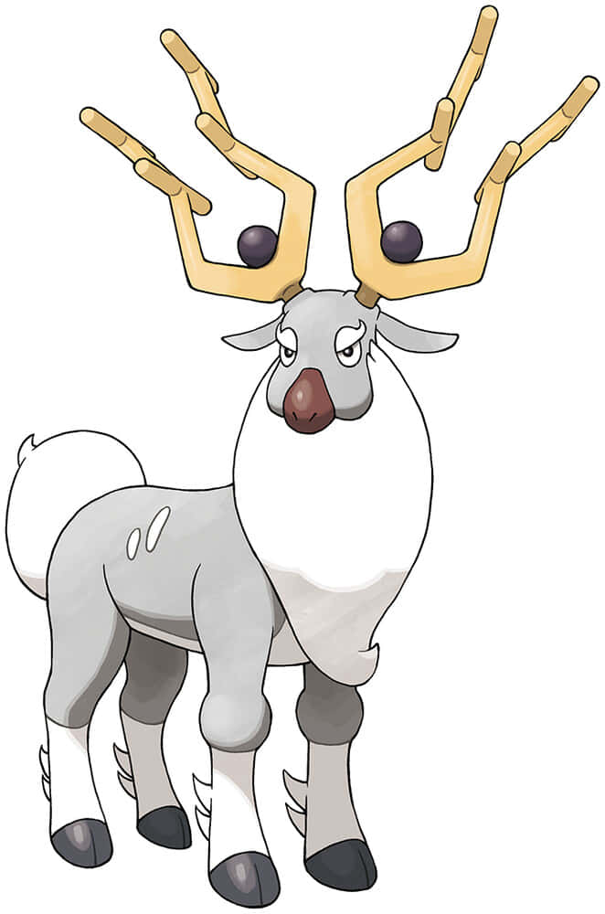 Elegant Wyrdeer On A Minimalist White Background Wallpaper