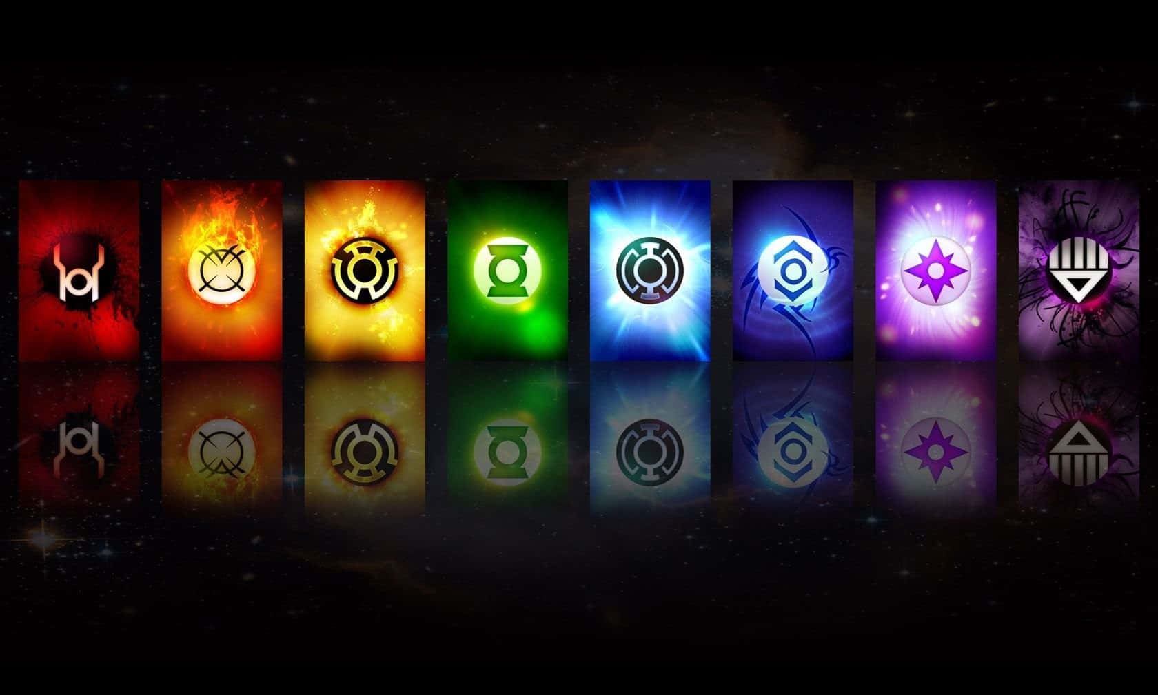 Elemental_ Symbols_ Glowing_ Artwork Wallpaper