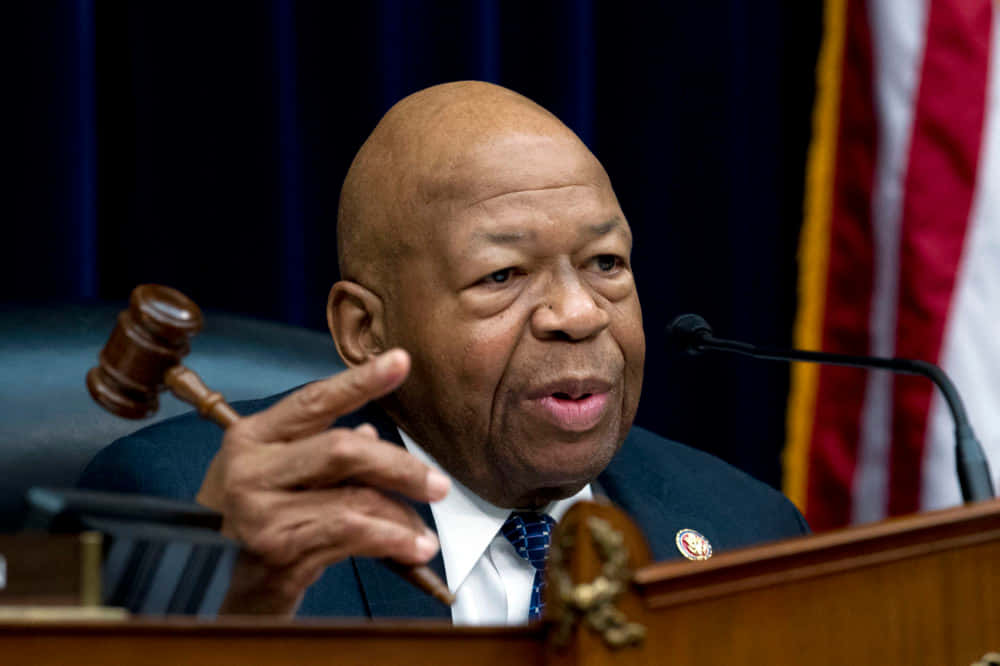 Elijah Cummings Holding Court With A Gavel Wallpaper