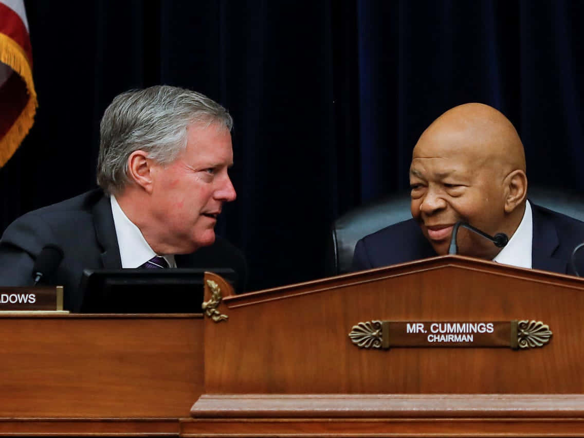 Elijah Cummings Speaking With Another Politician Wallpaper