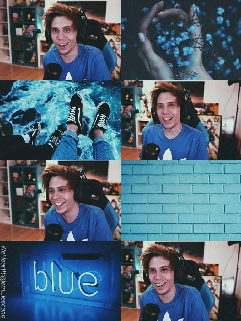 Elrubiusomg In An All Blue Aesthetic Wallpaper