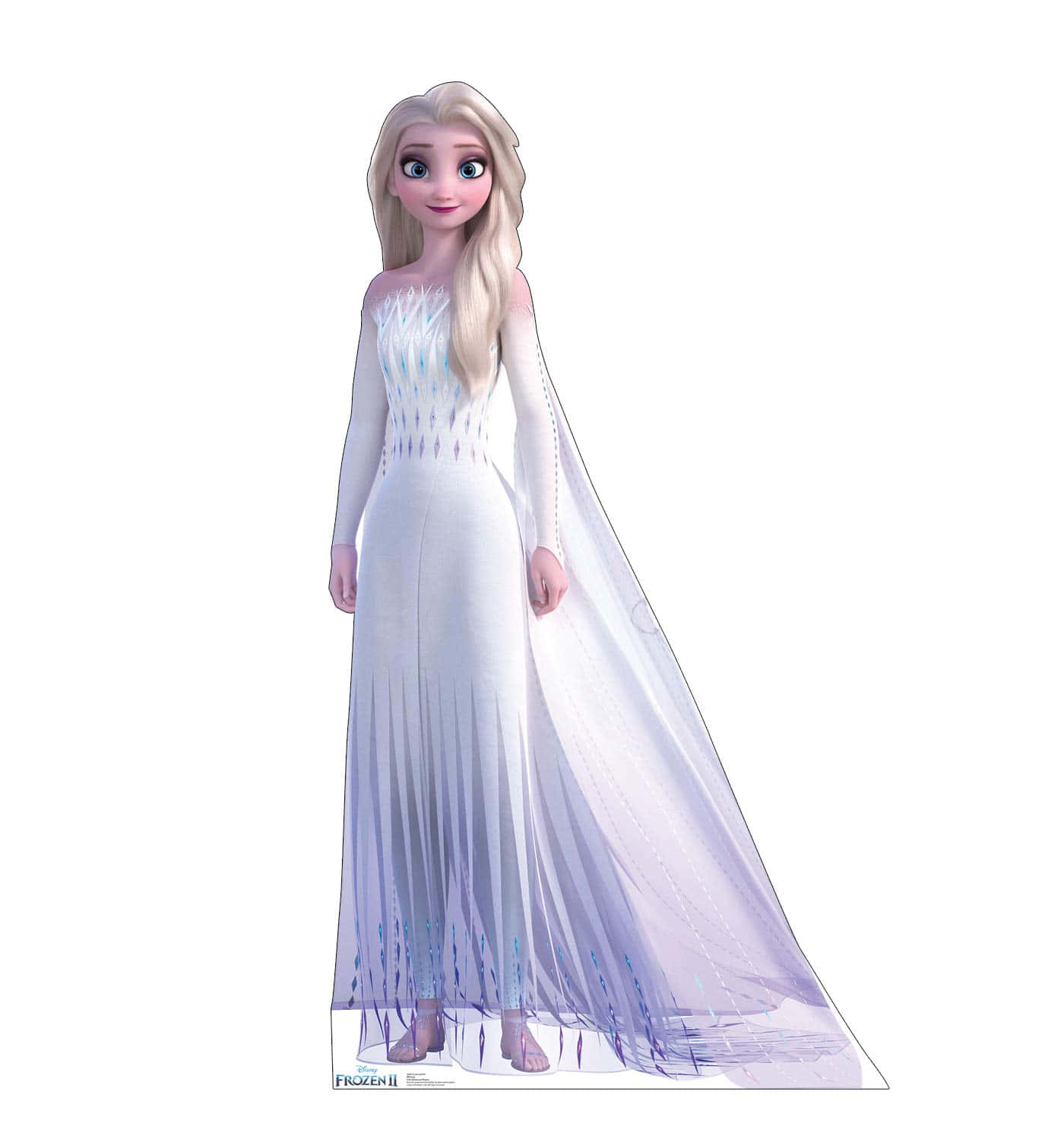 Elsa In Her Magical White Dress From Frozen 2 Wallpaper