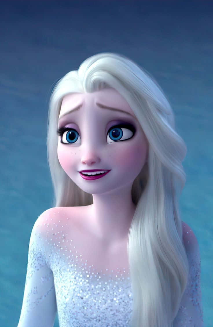 “elsa Looks Gorgeous Wearing Her Iconic White Dress From Frozen 2