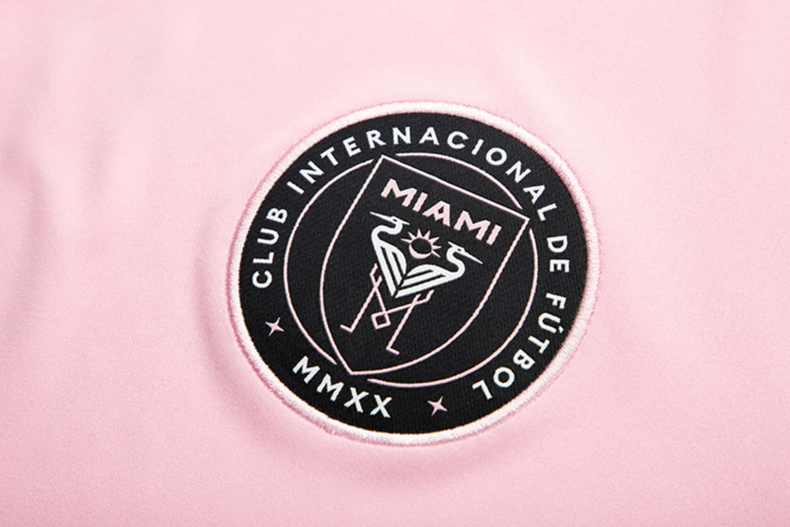 Emblematic Inter Miami Fc Pink Logo Digital Art Wallpaper