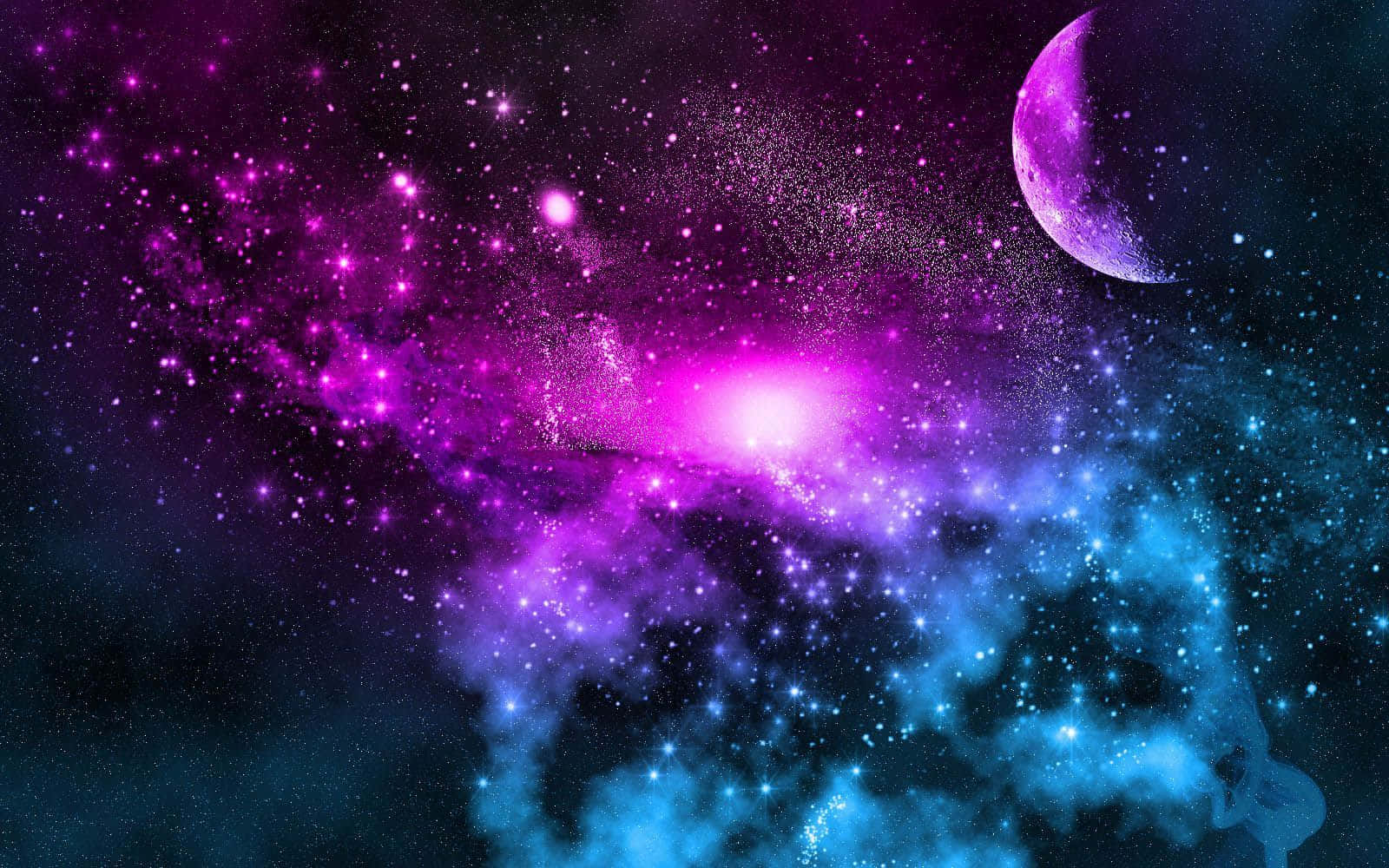 Embrace The Kawaii Style With This Celestial Galaxy Wallpaper! Wallpaper