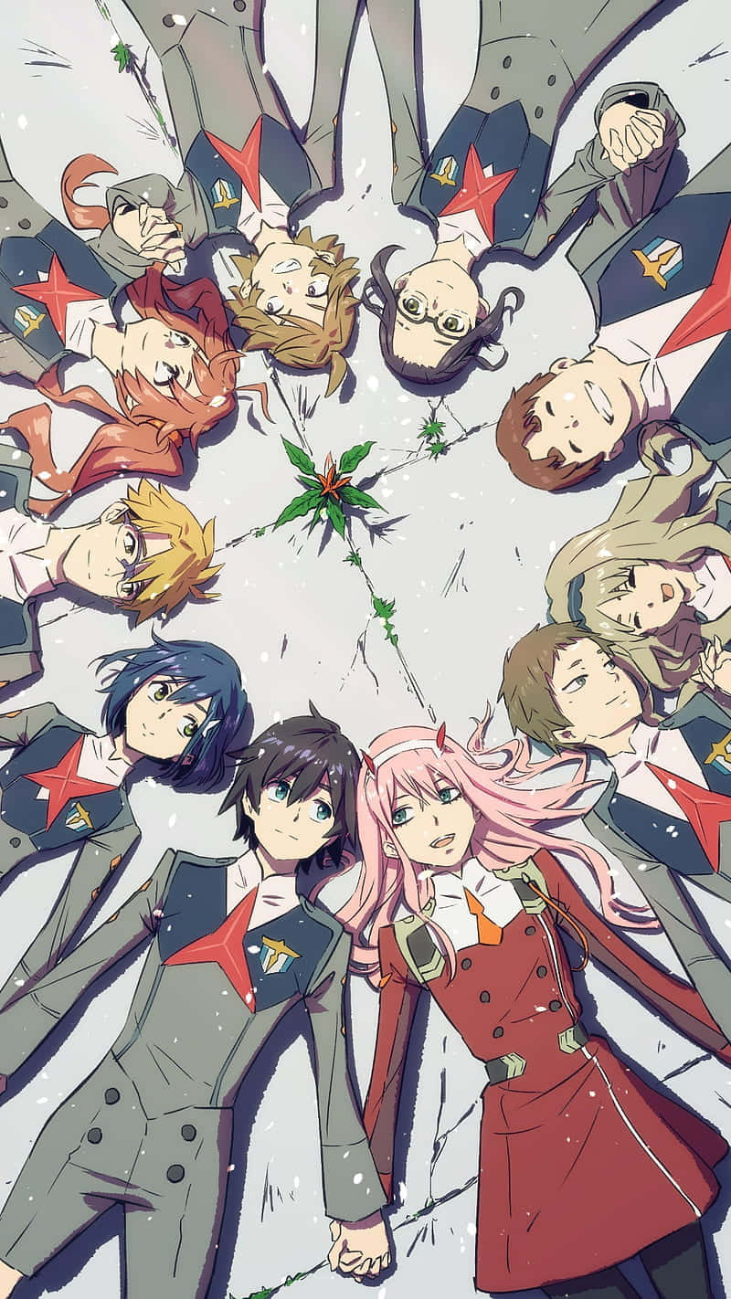 Embrace The Thrill Of Adventures With The Darling In The Franxx Phone Wallpaper