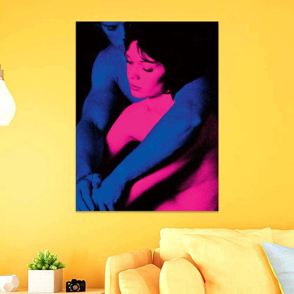 Embracing Figures Colorful Artwork Wallpaper