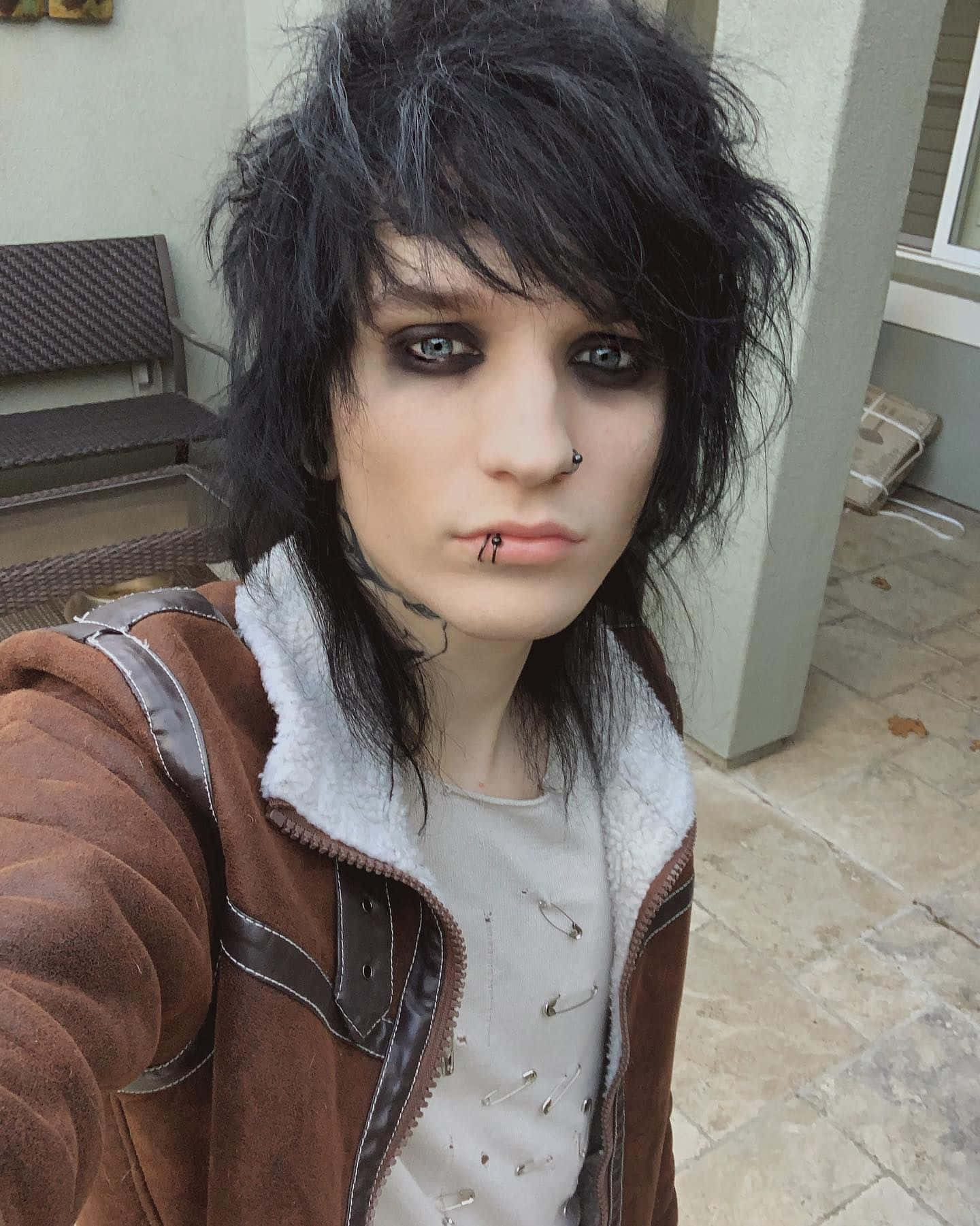 Emo Style Selfie Outdoors Wallpaper