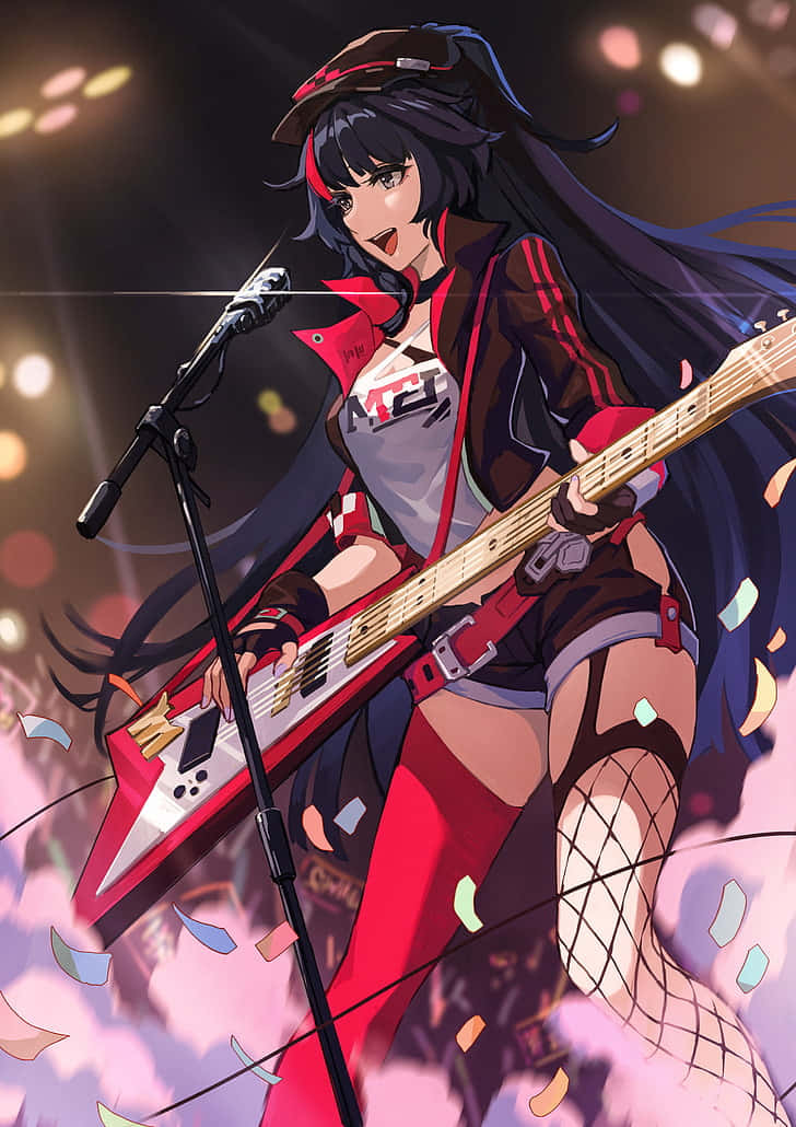 Emotive Music Scene From Honkai Impact 3rd Anime Series Wallpaper