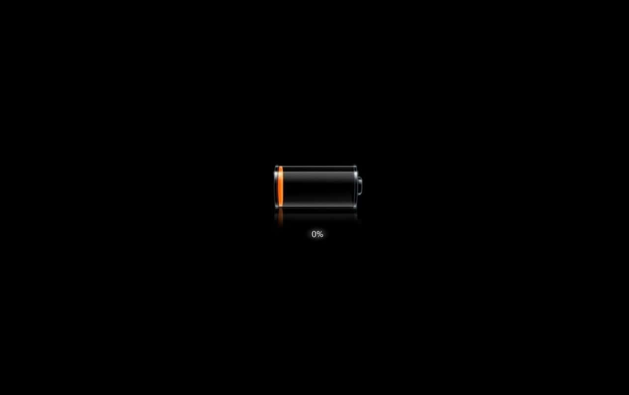 Empty Phone Battery Wallpaper