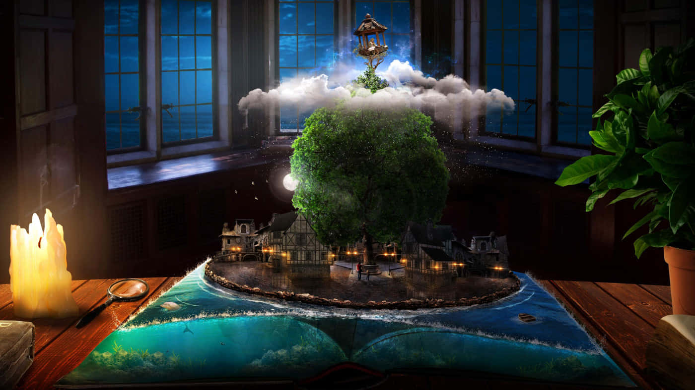 Enchanted_ Book_ Bringing_ Fantasy_ World_to_ Life Wallpaper