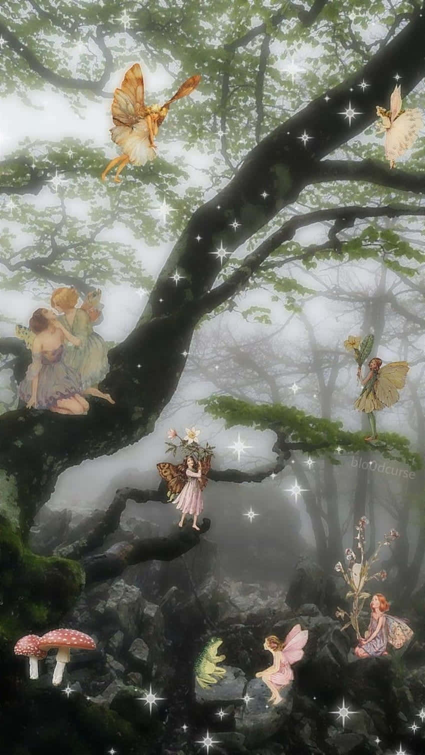 Enchanted_ Fairycore_ Forest_ Scene Wallpaper