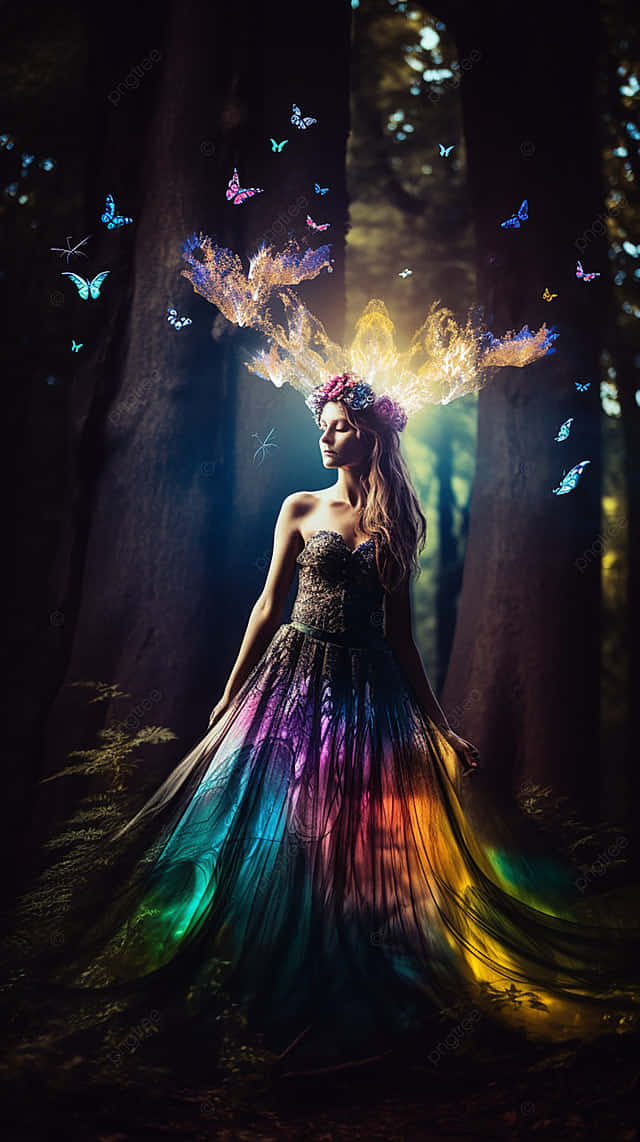 Enchanted_ Forest_ Butterfly_ Queen.jpg Wallpaper