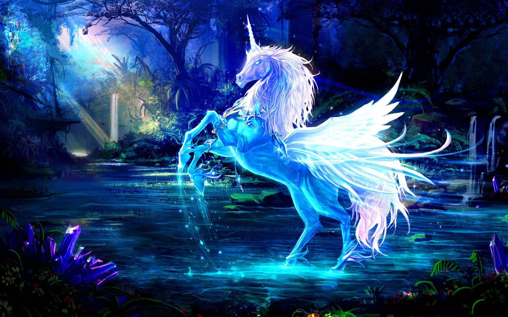 Enchanted Forest Unicorn Wallpaper