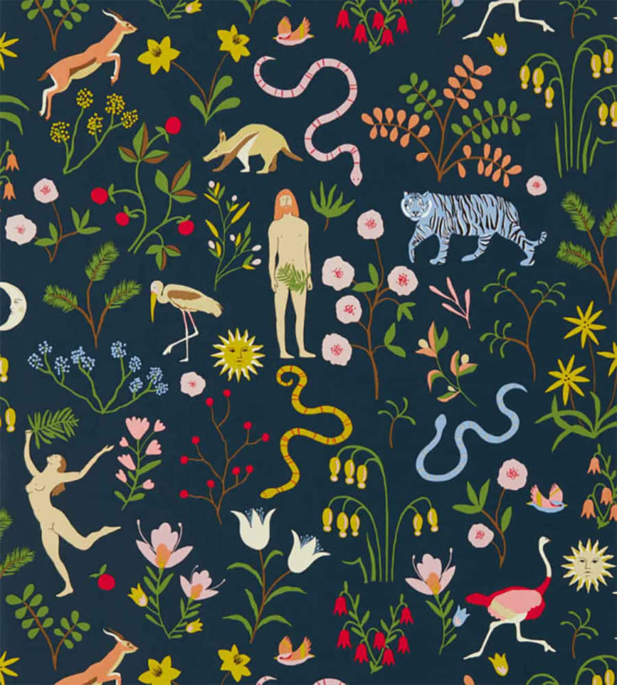 Enchanted_ Garden_ Pattern Wallpaper