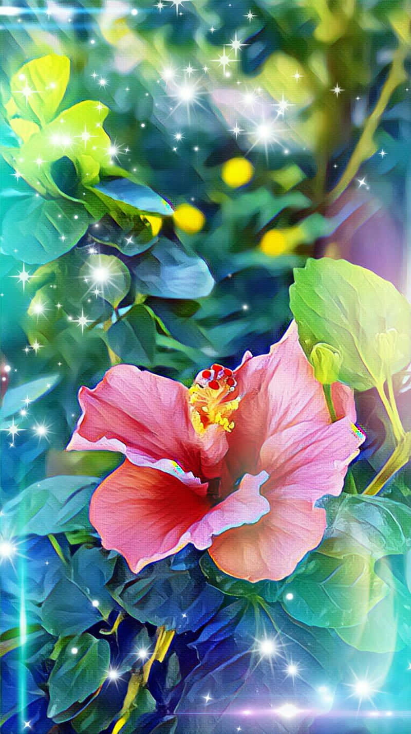 Enchanted Hibiscus Glow Wallpaper