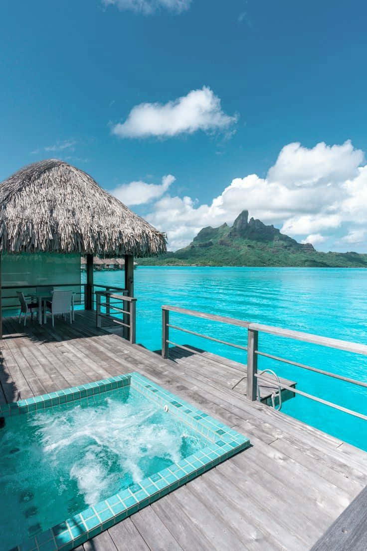 Enchanting Bora Bora Landscape Wallpaper