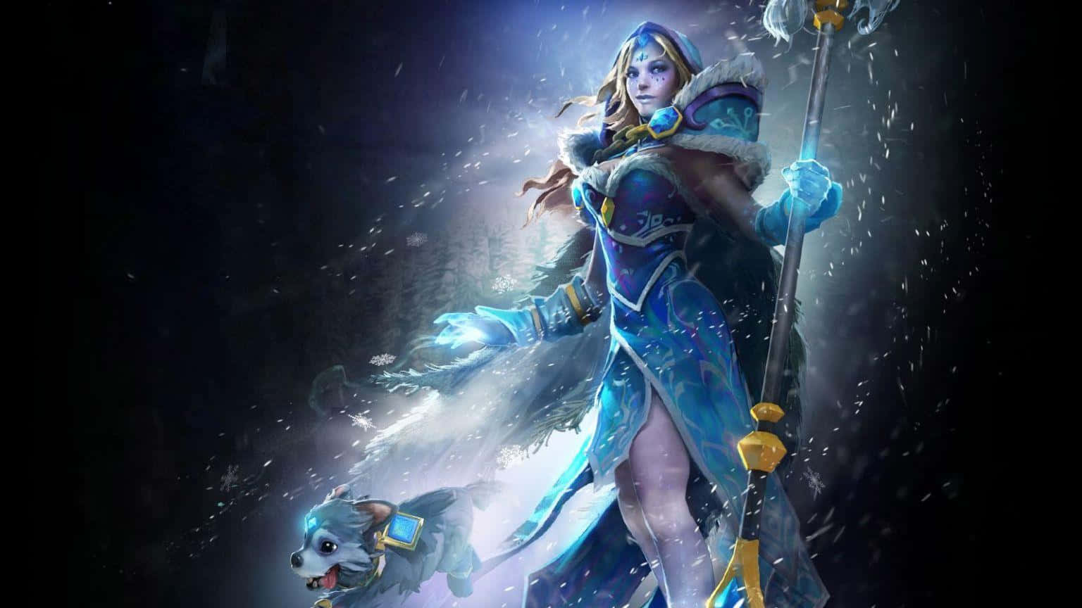 Enchanting Crystal Maiden From Dota 2 Wallpaper