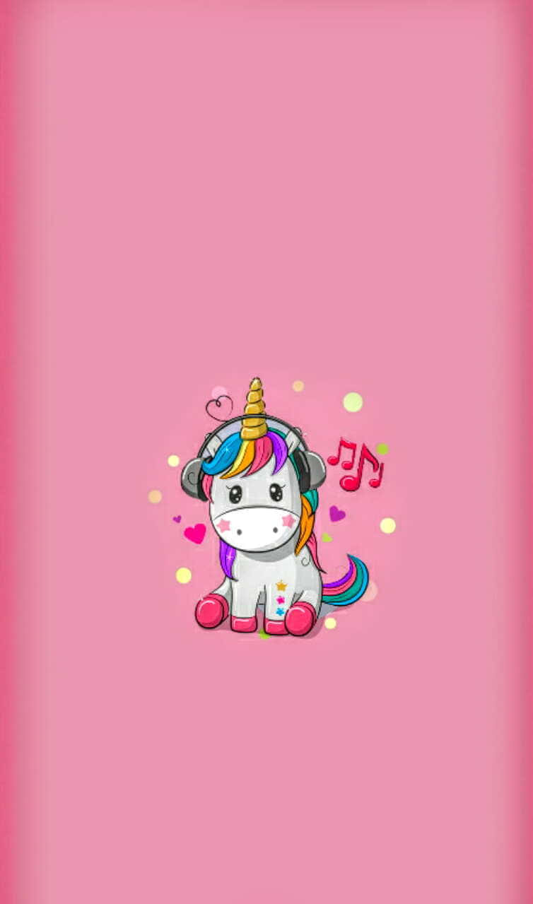 Enchanting Cute Unicorn Prancing On A Cloud Wallpaper