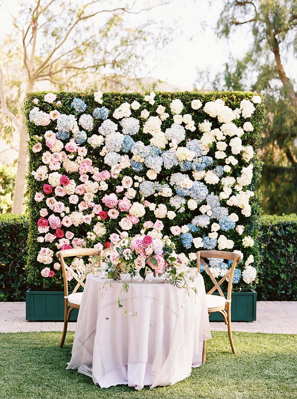 Enchanting Garden Wedding Setup Wallpaper